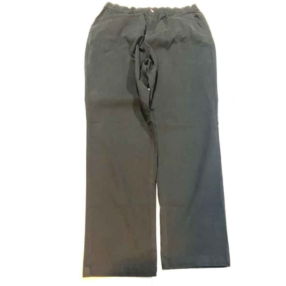 Cove USA Pants Mens 38x30 Charcoal Gray Stretch Chino Elastic Waist Logo